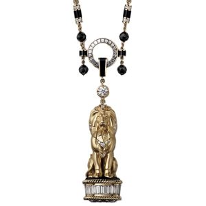 Chanel Haute Couture SEATED LION LONG NECKLACE Quartz, 18k gold