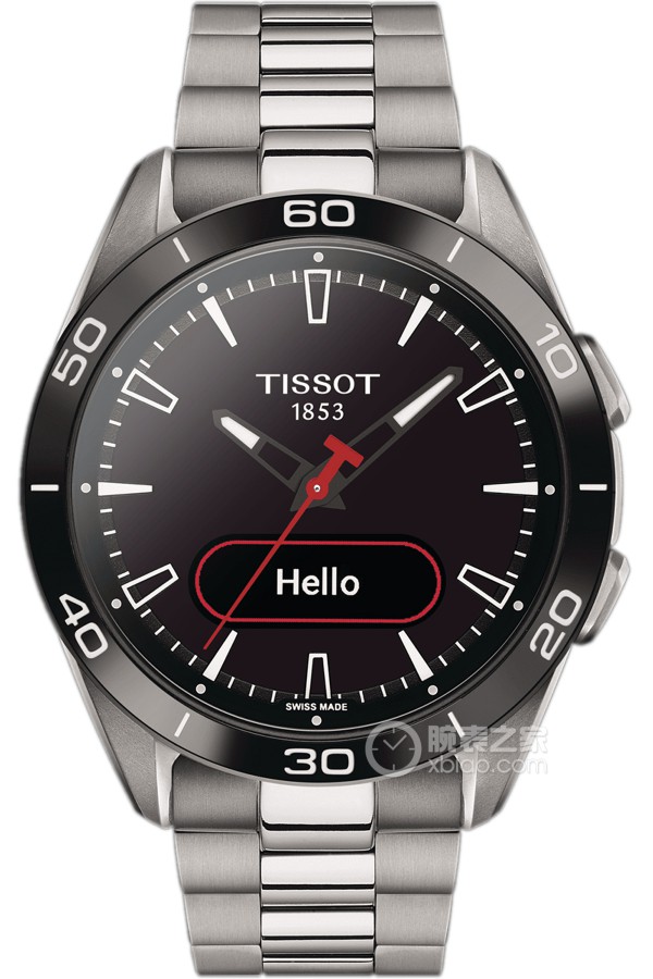 Tissot Touchscreen T153.420.44.051.00 Quartz, smartwatch, solar-powered, titanium, 43mm