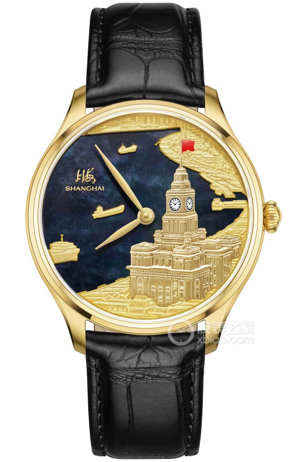 Shanghai Fuxing Watch S1005.1411.021.08 Automatic machinery, PVD gold-plated stainless steel, 40mm