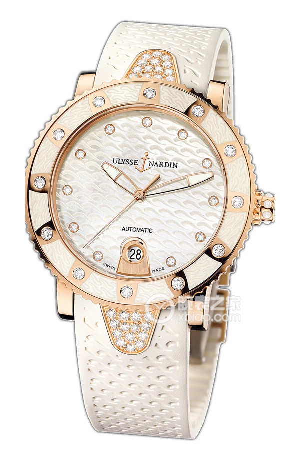 Ulysse Nardin Marine 8106-101E-3C/10 Automated machinery, 18k rose gold with diamonds, 40mm (discontinued)