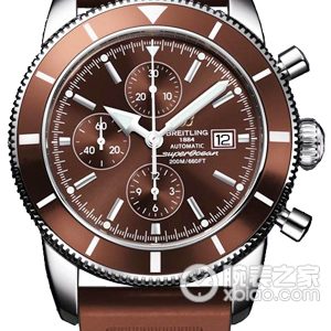Breitling Superocean Heritage Stainless Steel Case - Metallic Brown Dial - Ocean Racer Rubber Strap Automatic machinery, precision steel, 46mm (discontinued) - Image 1