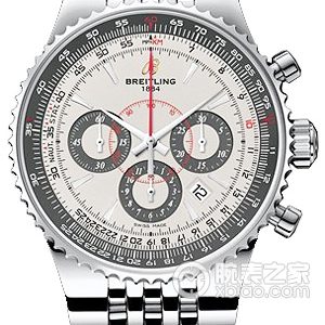 Breitling A2335121 (Mesmer Silver Dial - Navitimer Aviation Stainless Steel Bracelet) Automatic machinery, precision steel, 47mm (discontinued)