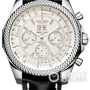 Breitling stainless steel case - Cloud Silver dial - Barenia leather strap Automatic machinery, high-quality steel, 48.7mm (Discontinued) - Image 1