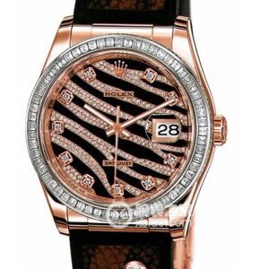 Rolex Oyster Perpetual 116185 BBR Automatic mechanical, 18k rose gold with diamonds, 36mm - Image 1