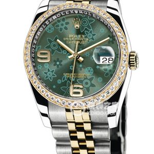Rolex Oyster Perpetual 116243-63603 with floral dial Automatic machinery, stainless steel, 36mm - Image 1