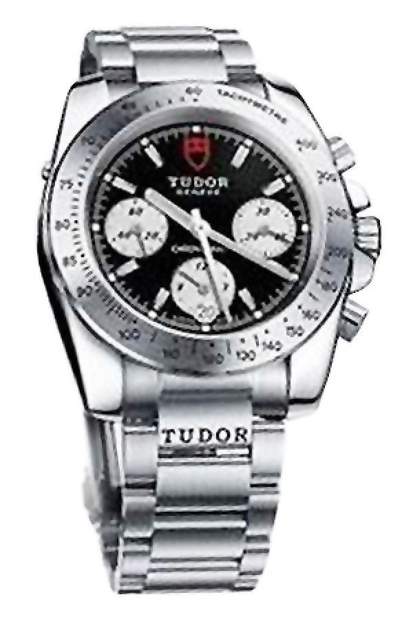 Tudor Prince Sport 20300-95000 Black Silver Automatic machinery, stainless steel, 41mm