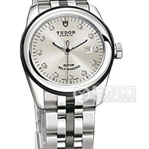 Tudor Grandeur 53010n-68030n Silver Dial with Diamonds, Stainless Steel Bezel and Bracelet Automatic machinery, stainless steel, 31mm - Image 1