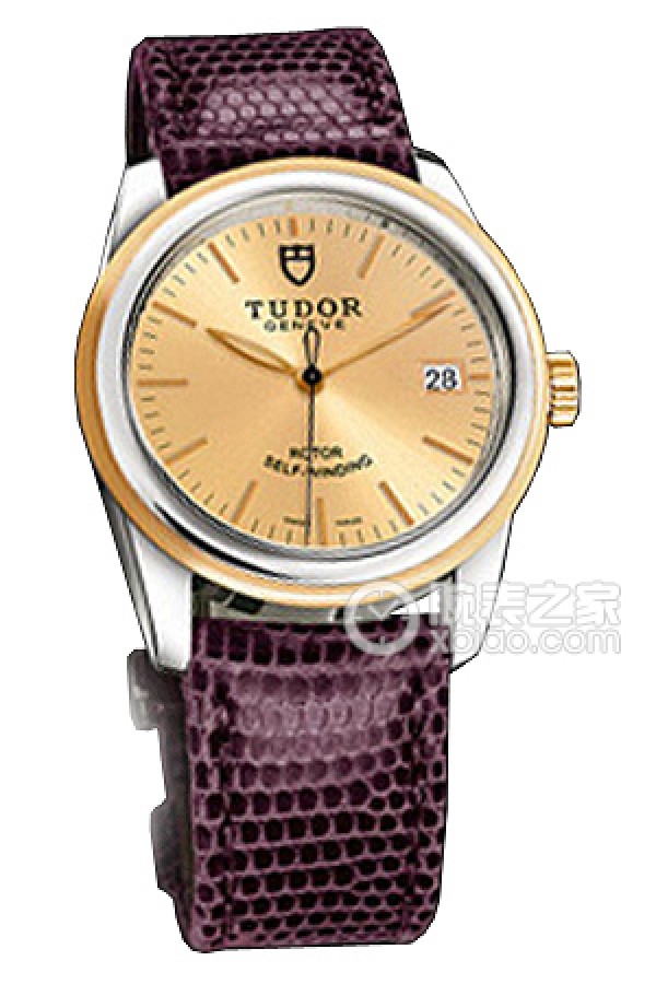 Tudor Junjue 55003-ls Purple Lizard Skin Automatic machinery, precision steel, 36mm