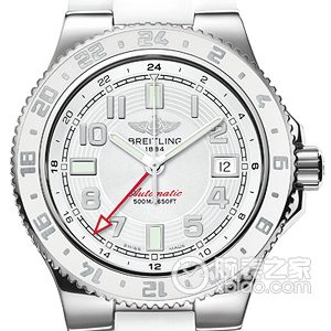 Breitling Superocean stainless steel case - white dial - white rubber strap Automatic machinery, precision steel, 41mm (Discontinued) - Image 1