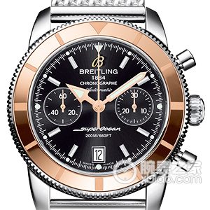 Breitling Superocean Heritage Rose Gold Stainless Steel Case - Black Dial - Ocean Classic Bracelet Automatic machinery, precision steel, 44mm (discontinued) - Image 1