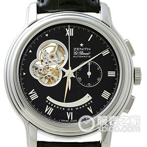 Zenith 03.1260.4021/21 with leather strap Automated machinery, stainless steel, 45mm (Discontinued) - Image 1