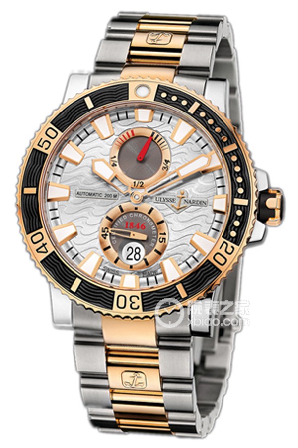 Ulysse Nardin Diver 265-90-8M/91 Automatic machinery, 18k rose gold, 45mm (discontinued)