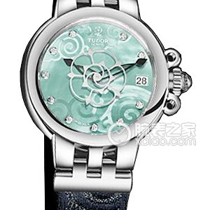 Tudor Rosewood 35700-FS Emerald Green Mother-of-Pearl Dial with Diamond-set Woven Strap Automatic machinery, stainless steel, stainless steel outer ring, 34mm - Image 1