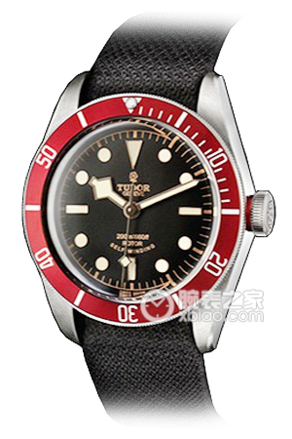 Tudor Black Bay 79220R with textured strap Automatic machinery, stainless steel, 41mm