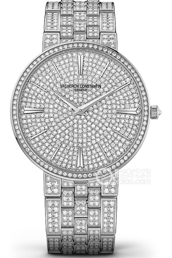 Vacheron Constantin Patrimony 81575/V02G-9274 Manually operated, 18k white gold set with diamonds, 1519 diamonds, weighing approximately 7.38mm (discontinued).