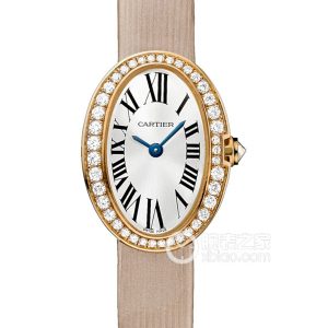 Cartier bathtub WB520028 Quartz, 18k rose gold set with diamonds, 25.3 x 20.79 mm - Image 1
