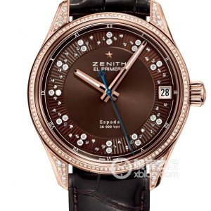 Zenith EL PRIMERO 22.2170.4650/76.C713 Rose Gold Automated machinery, 18k rose gold with diamonds, 40mm (discontinued) - Image 1