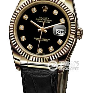 Rolex Datejust 116138 Black Dial with Diamonds Automatic machinery, 18k gold, 36mm - Image 1