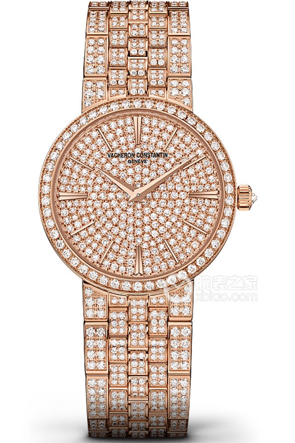 Vacheron Constantin Heritage 25575/Q02R-9281 Quartz, 18k rose gold set with diamonds, 1371 diamonds, weighing approximately 6.30mm.