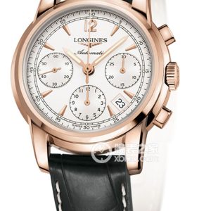 Longines watchmaking tradition L2.753.8.72.3 Automatic mechanical parts, 18k rose gold, 39.00mm