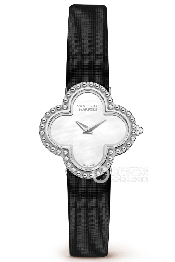 Van Cleef & Arpels ALHAMBRAVCARD 21600 Quartz, 18k white gold, 26x26mm