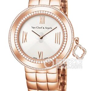 Van Cleef & Arpels CHARMS VCARN 5LF00 Quartz, rose gold with diamonds, 38mm