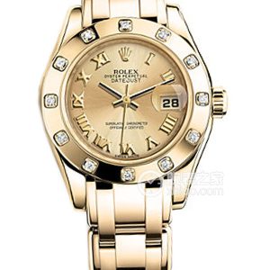 Rolex Pearlmaster 80318 Champagne Dial Automatic machinery, 18k gold, 29mm - Image 1