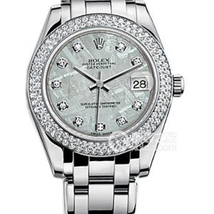 Rolex Pearlmaster 81339 Meteorite Design with Diamonds Automatic mechanical, 18k white gold, 34mm - Image 1