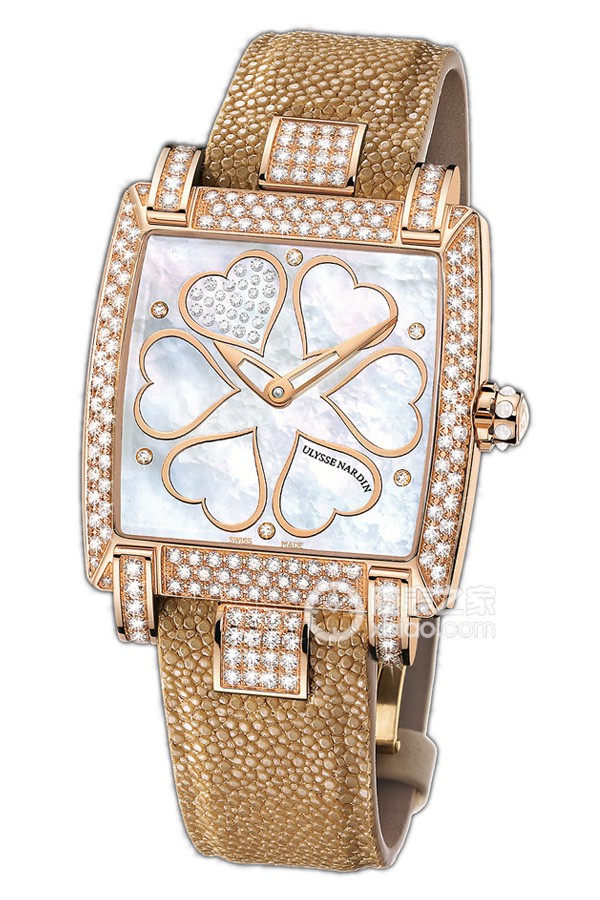 Ulysse Nardin's Wonder 136-91AC/HEART V2 Automated mechanism, 18k rose gold with diamonds, 34 x 35.4mm (discontinued)