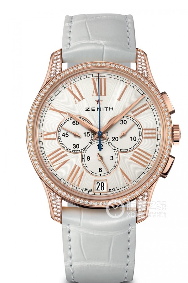 Zenith Elite 22.2114.400/34.C510 Automatic mechanical, rose gold with diamonds, 42mm
