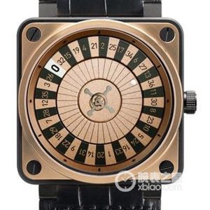 Bell & Ross INSTRUMENTS BR 01 CASINO PINK GOLD & CARBON Automatic machinery, 18k rose gold stainless steel, 46mm (discontinued) - Image 1