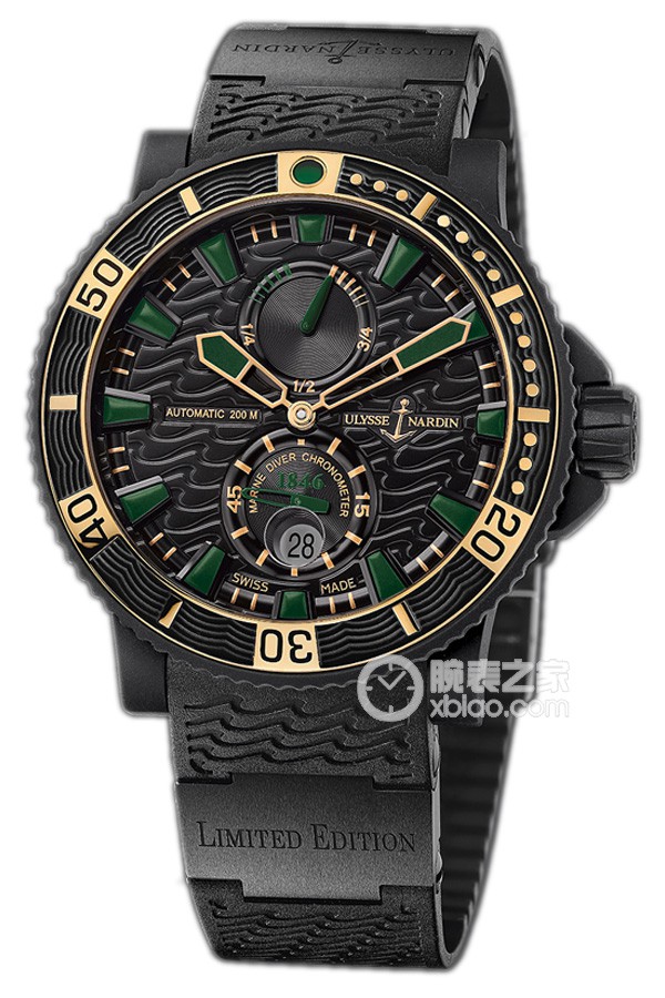 Ulysse Nardin Diver 263-92LE-3C/928-RG Automatic machinery, rubber, 45.8mm (Discontinued)
