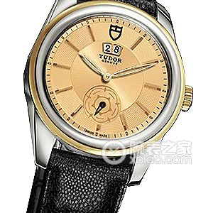 Tudor Jade 57003 Gold Dial with Black Java Leather Strap Automatic machinery, stainless steel, 42mm - Image 1