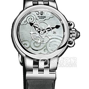 Tudor Rosewood 35400 - Black Satin with Mother-of-Pearl Dial and Satin Strap Automatic machinery, stainless steel, stainless steel outer ring, 30mm - Image 1