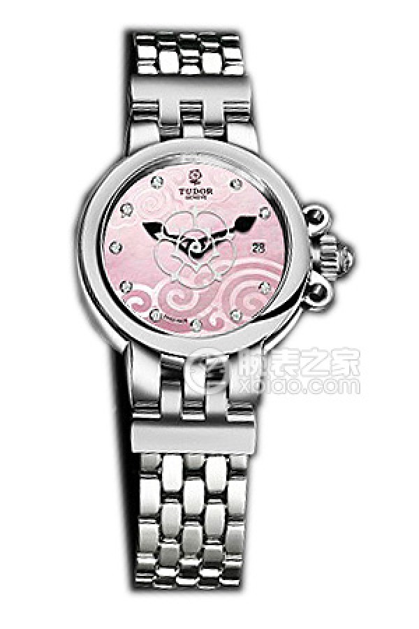 Tudor Rose 35100-65710 Pink Mother-of-Pearl Dial Diamond-Set Stainless Steel Bracelet Automatic machinery, stainless steel, 26mm