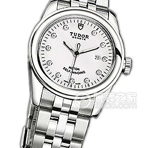 Tudor Grandeur 53000-68030 White Dial with Diamonds, Stainless Steel Bezel and Bracelet Automatic machinery, stainless steel, 31mm - Image 1