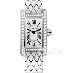 Cartier Tank WB710013 Quartz, 18k white gold, 27 x 15.2mm