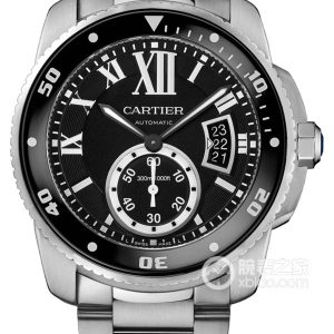 Cartier CALIBRE DE CARTIER W7100057 Automatic machinery, stainless steel, coated with ADLC (amorphous diamond-like carbon) coating, Super, 42mm - Image 1