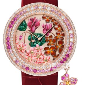 Van Cleef & Arpels Extraordinary Dial VCARO4JW00 Quartz, 18k rose gold, diamond set, 38mm - Image 1