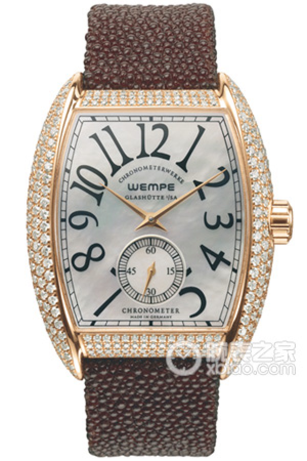 WEMPE WEMPE CHRONOMETERWERKEWG040013 Manual winding mechanism, 18k rose gold with diamonds, case set with 369 diamonds, 49.50*39.90*9.50mm
