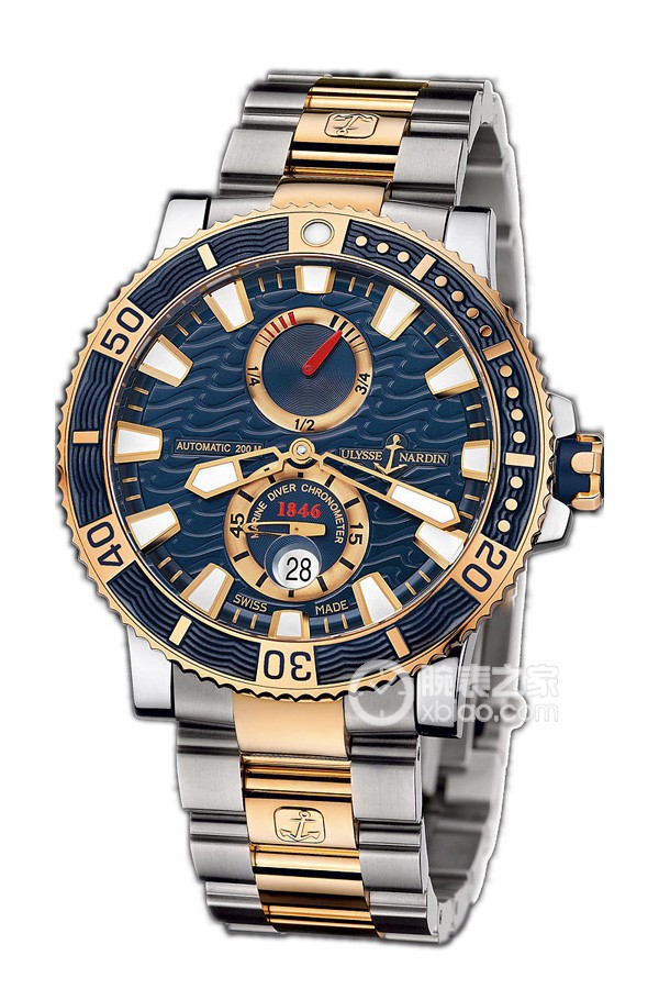 Ulysse Nardin Diver 265-90-8M/93 Automatic machinery, 18k rose gold, 45mm (discontinued)
