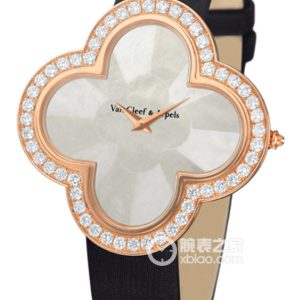 Van Cleef & Arpels ALHAMBRAVCARO 30100 Quartz, 18k rose gold set with diamonds, 40x40mm - Image 1