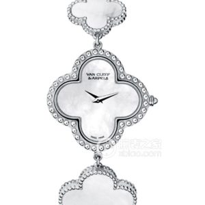 Van Cleef & Arpels ALHAMBRAVCARO40S00 Quartz, 18k white gold, 26x26mm - Image 1