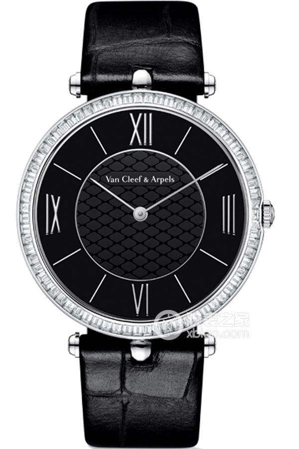 Van Cleef & Arpels Pierre Arpels VCARO4HW00 Manual mechanism, 950 platinum set with baguette-cut diamonds, 38mm
