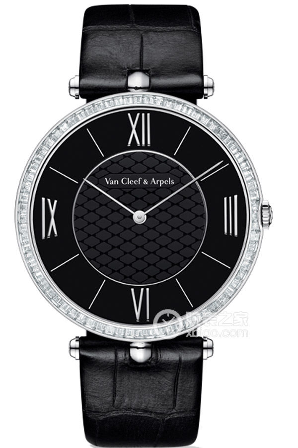 Van Cleef & Arpels Pierre Arpels VCARO4HY00 Manual mechanism, 950 platinum set with baguette-cut diamonds, 42mm