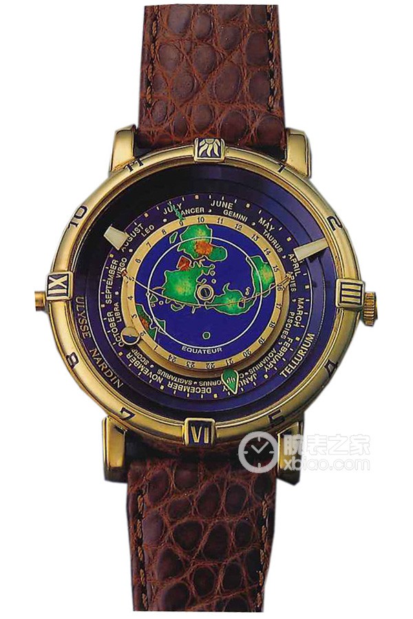 Ulysse Nardin's rare and unique timepiece model 871-99 Automatic machinery, 18k gold, 43mm (discontinued)