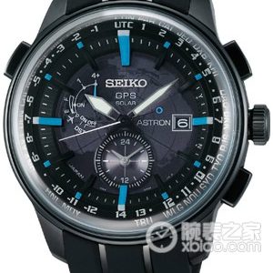 Seiko ASTRONSAS033J1 Solar-powered, black anti-abrasion carbon coating treated stainless steel case and bezel - Image 1