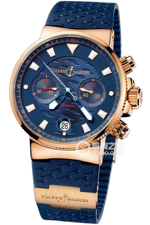 Ulysse Nardin Marine 356-68LE-3 Automatic machinery, 18k rose gold, 41mm (discontinued)