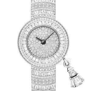 Van Cleef & Arpels CHARMS VCARO 8T200 Quartz, 18k white gold set with diamonds, 21mm - Image 1