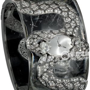 Cartier Creative Gemstone Watch HPI00647 Quartz, 18k white gold case and bracelet set with diamonds, featuring 744 brilliant-cut round diamonds totaling 10.